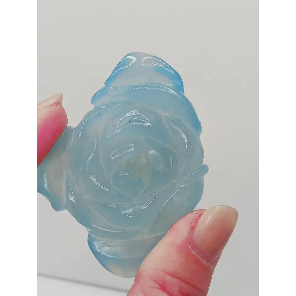 🌊🌹 Aquamarine Rose Carving – Tranquility Love and Courage ✨