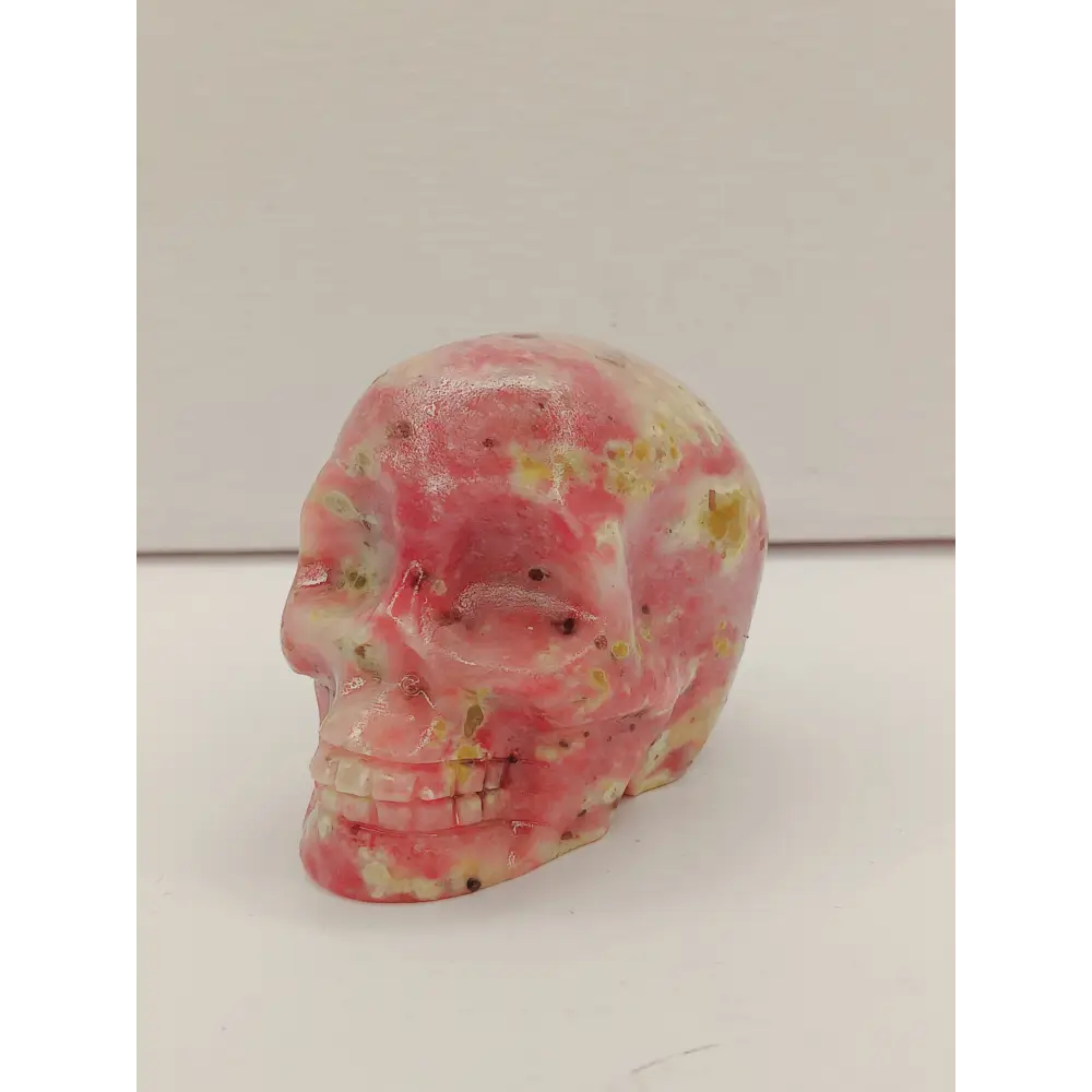 💀✨ Assorted Material Skull 2.6” – Wisdom Transformation and Protection 🌈 - Watermelon Jasper