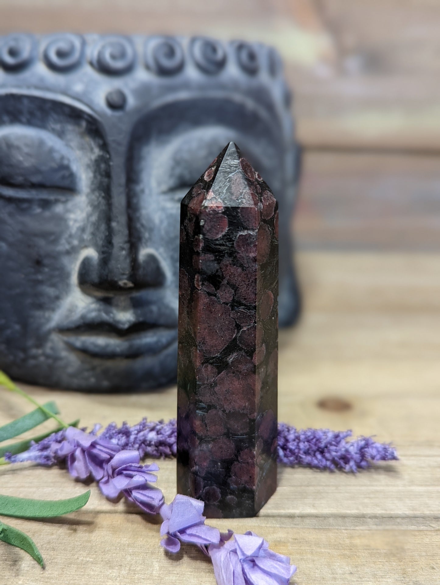 Arfendsonite with Garnet Towers - 1- 3 1/4’’ - Towers