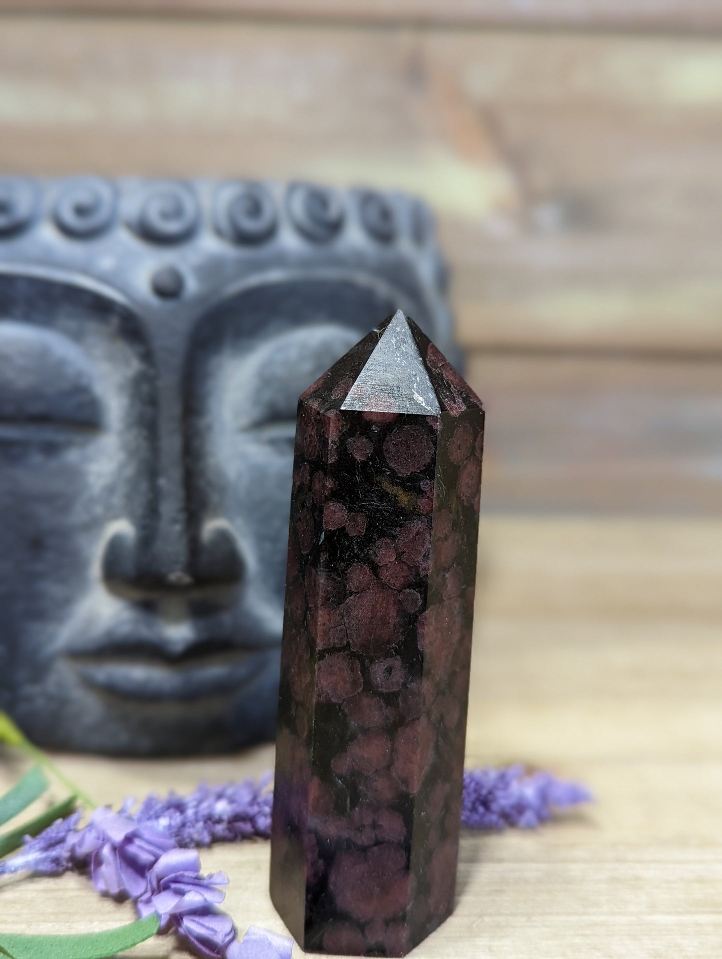 Arfendsonite with Garnet Towers - 13- 3 1/2’’ - Towers