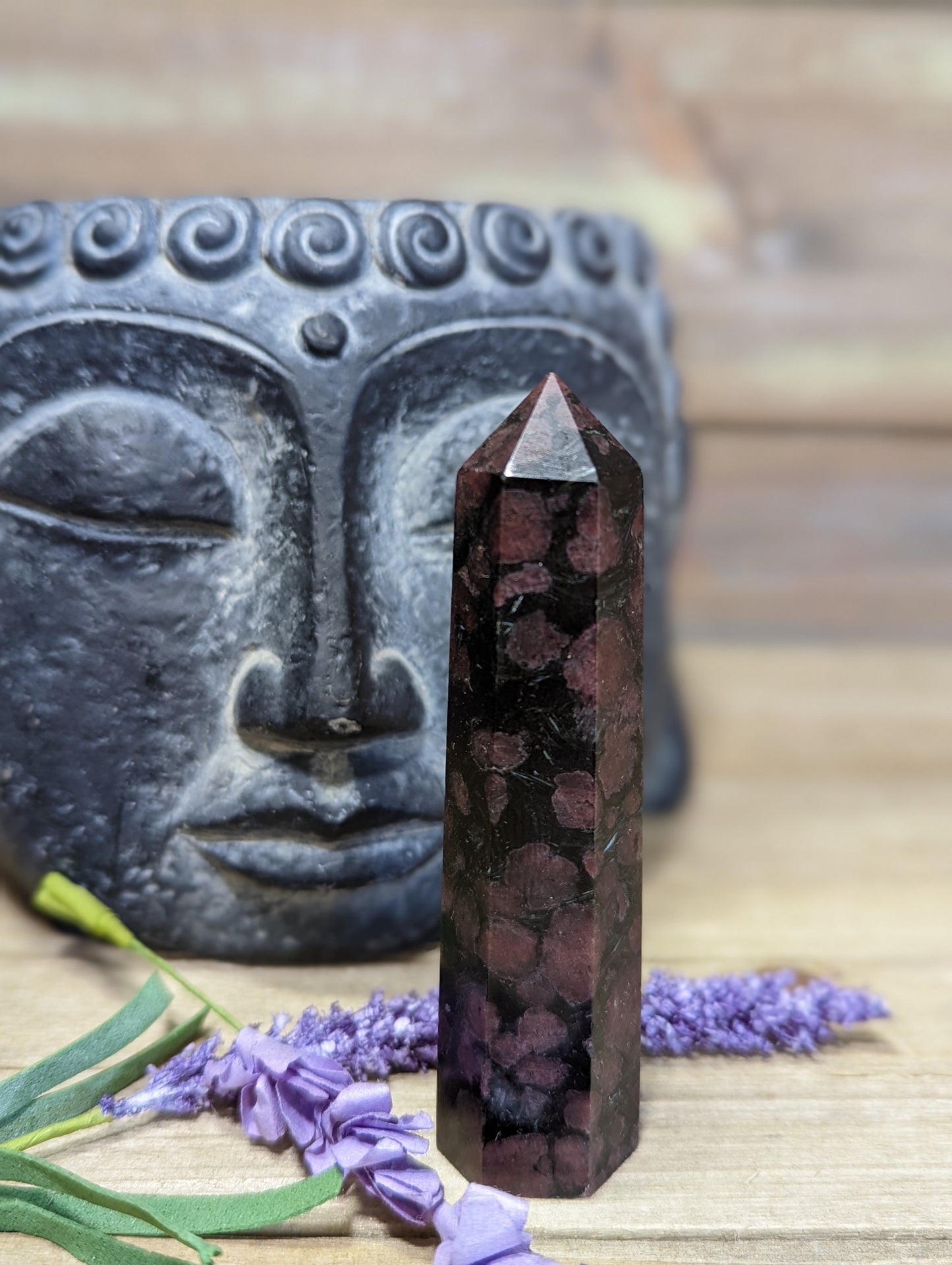 Arfendsonite with Garnet Towers - 12- 3 1/2’’ - Towers
