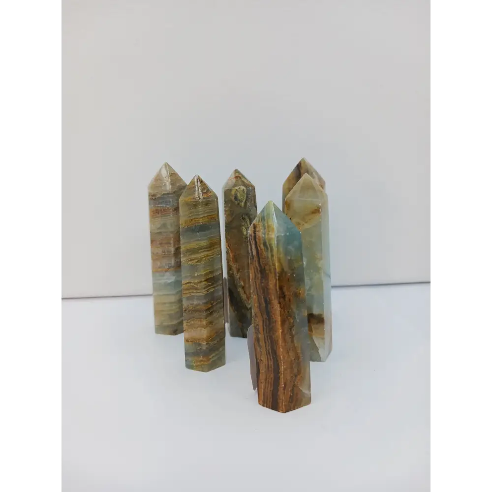💙✨ Blue Onyx Point 3 to 3.5 Inch – Calm Focus and Spiritual Strength 🔮 - Towers