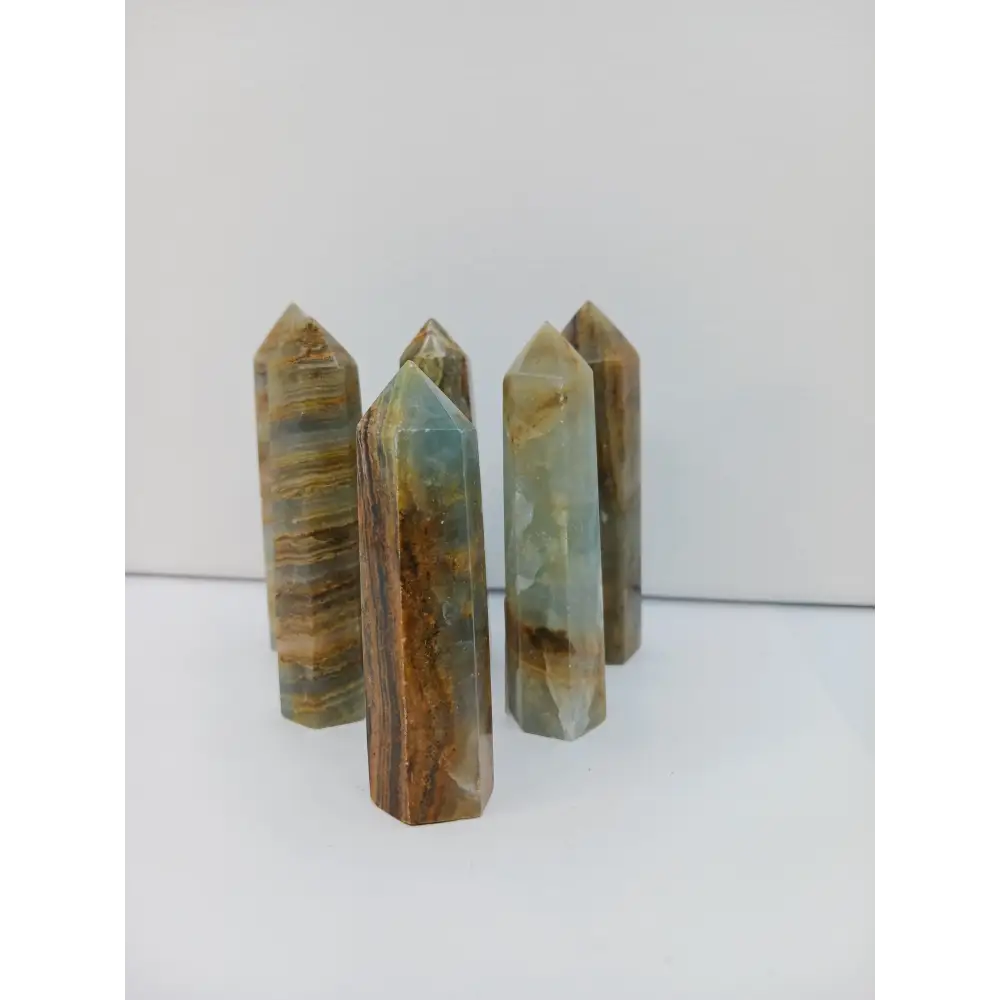 💙✨ Blue Onyx Point 3 to 3.5 Inch – Calm Focus and Spiritual Strength 🔮 - Towers