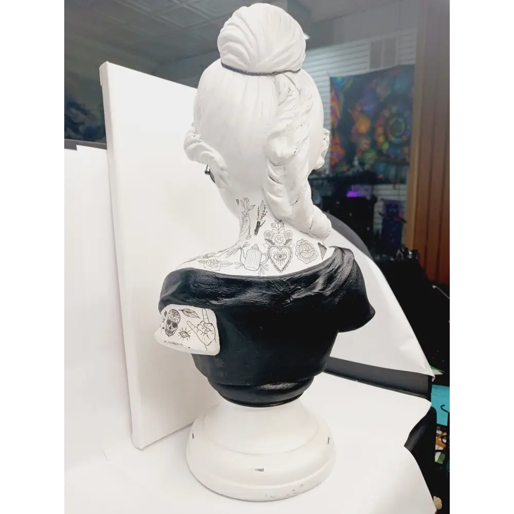 🗿✨ Bust Statues with Tattoos – Bold Artistry Modern Magic and Unique Decor!🎨 Made by Samantha Dentterder