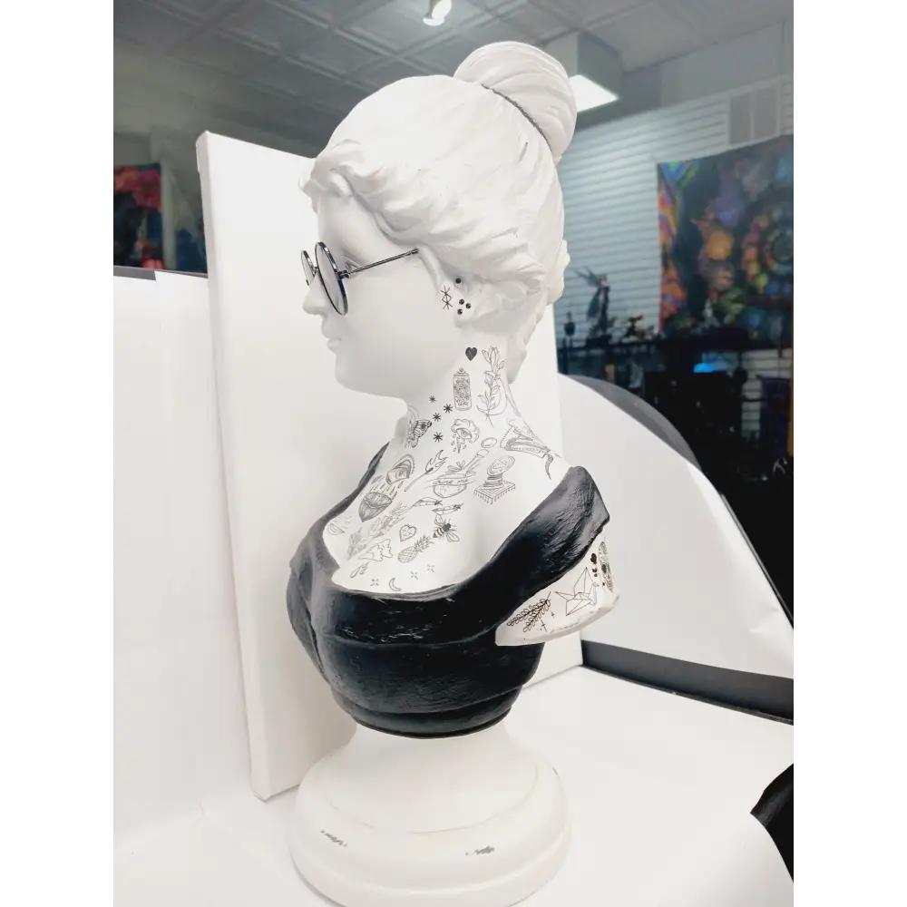 🗿✨ Bust Statues with Tattoos – Bold Artistry Modern Magic and Unique Decor!🎨 Made by Samantha Dentterder