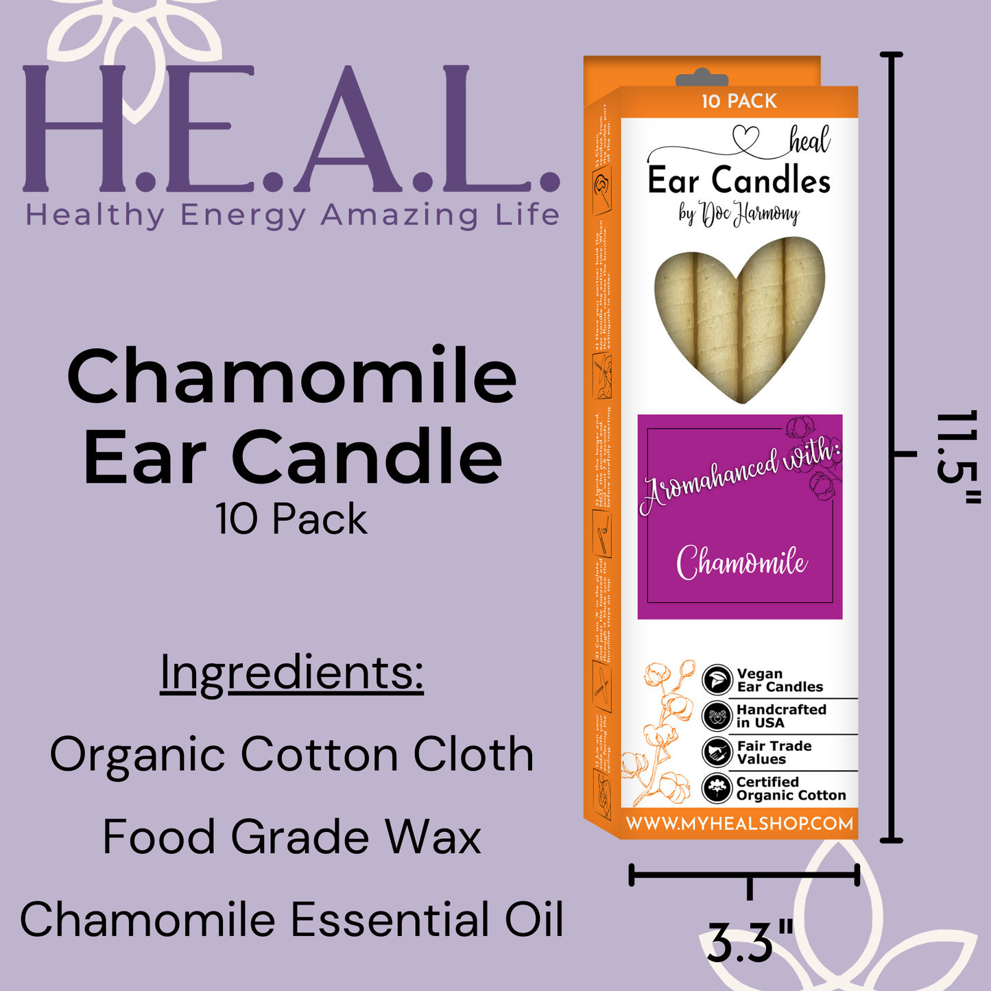 🌼✨ Chamomile Harmony’s Ear Candles – Gentle Relaxation & Soothing Self-Care (2-Pack) 🕯️ - Candles & Accessories