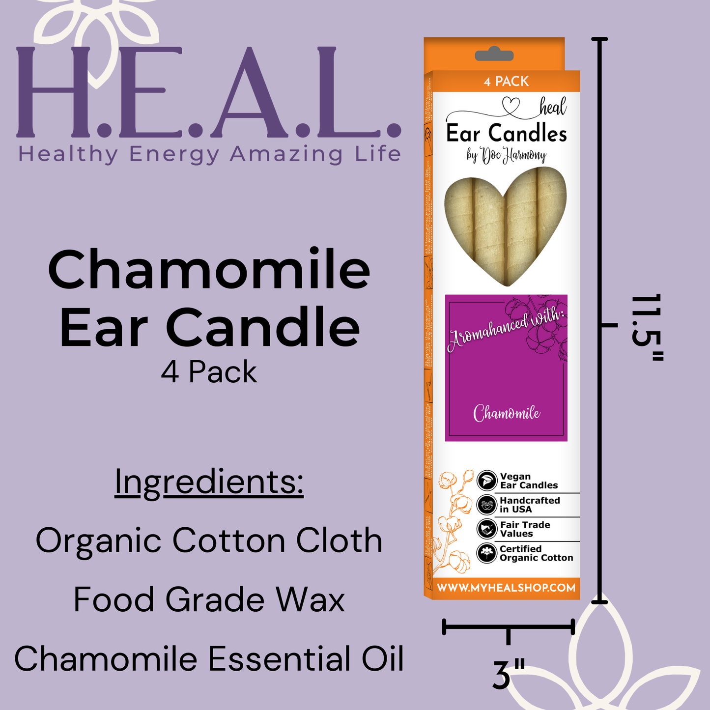 🌼✨ Chamomile Harmony’s Ear Candles – Gentle Relaxation & Soothing Self-Care (2-Pack) 🕯️ - Candles & Accessories