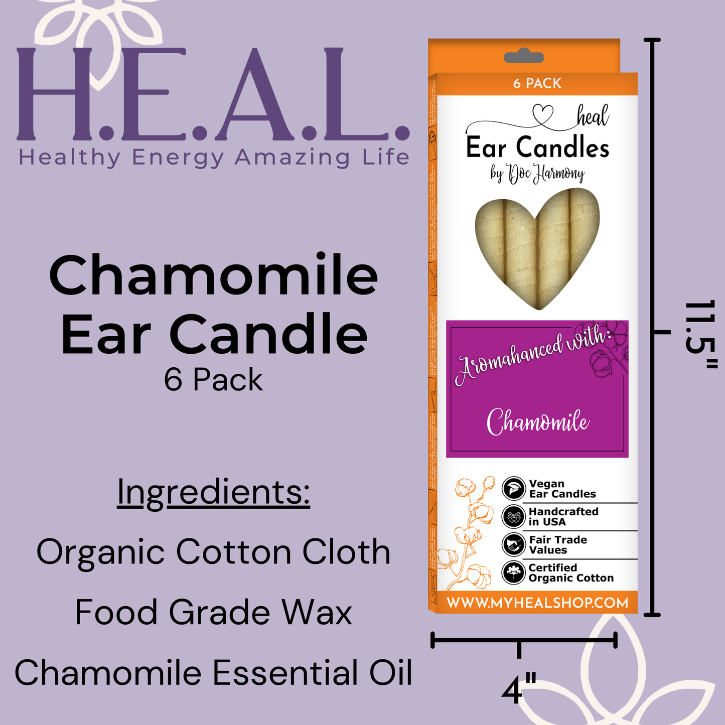🌼✨ Chamomile Harmony’s Ear Candles – Gentle Relaxation & Soothing Self-Care (2-Pack) 🕯️ - Candles & Accessories