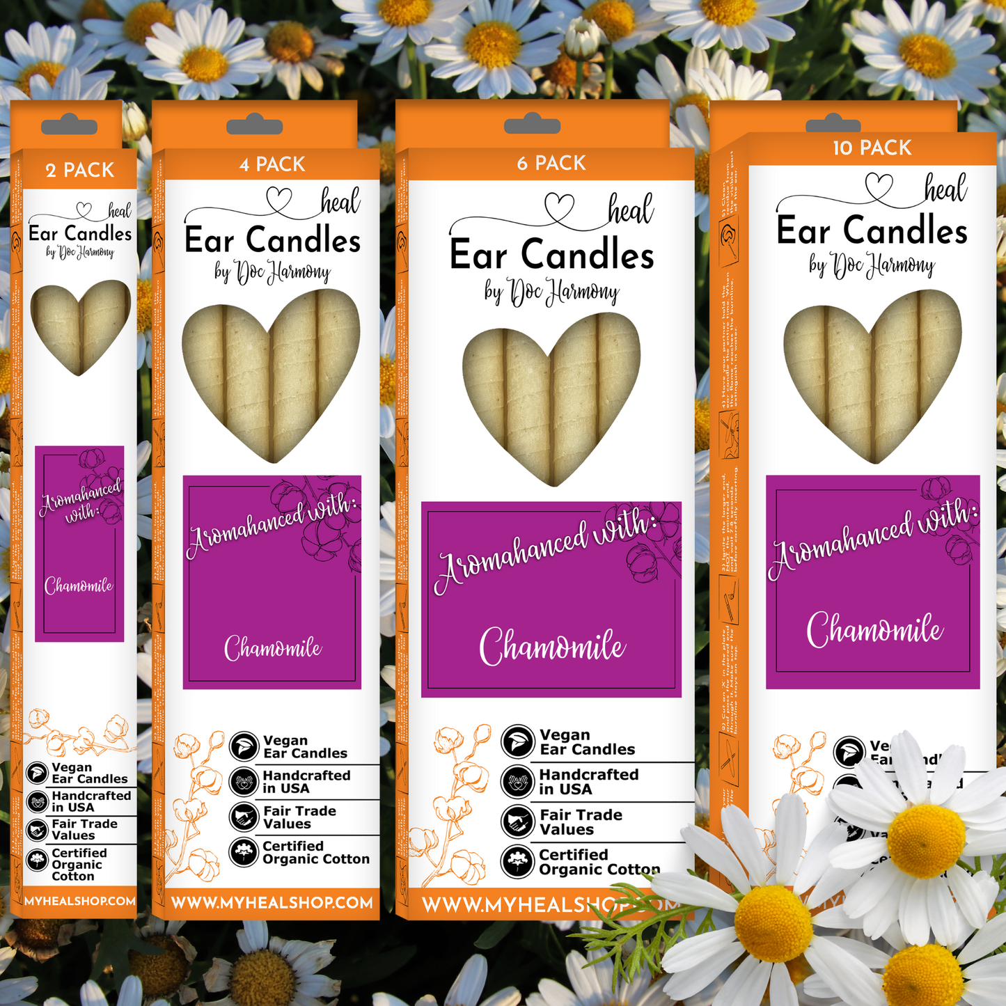 🌼✨ Chamomile Harmony’s Ear Candles – Gentle Relaxation & Soothing Self-Care (2-Pack) 🕯️ - Candles & Accessories