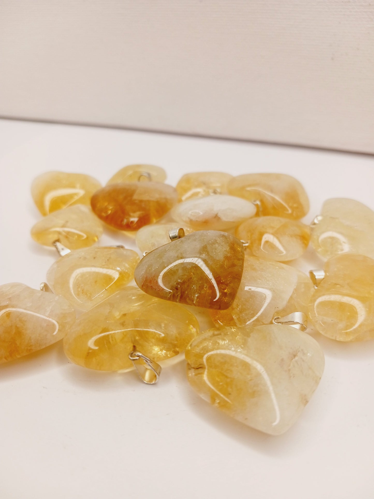 💛🌈 Citrine Heart Pendant – Joy Abundance and Intuitive Light ✨