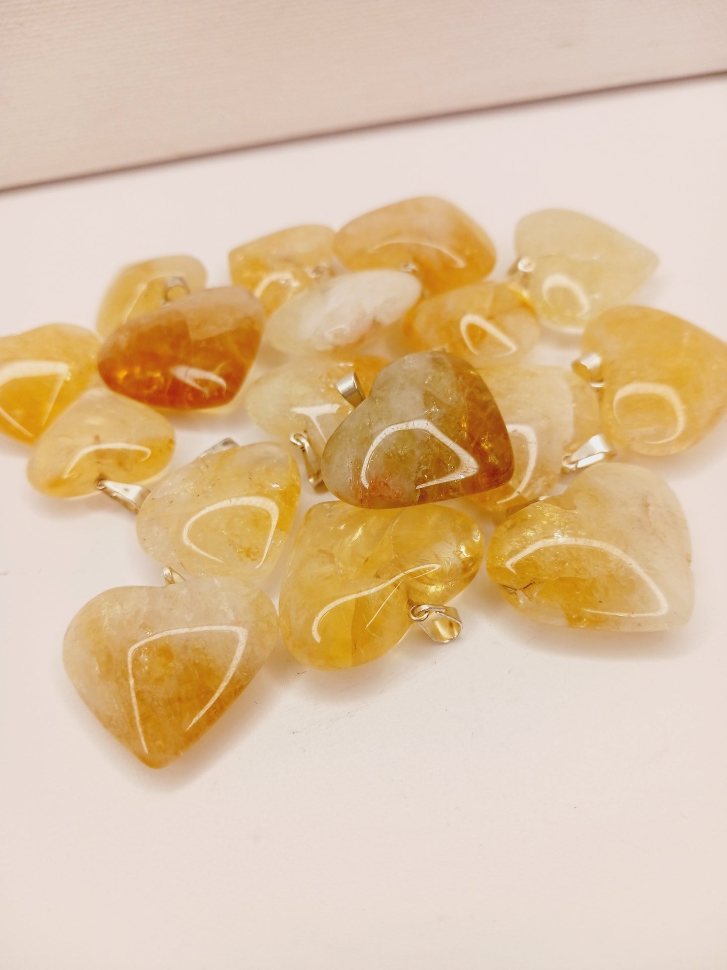 💛🌈 Citrine Heart Pendant – Joy Abundance and Intuitive Light ✨
