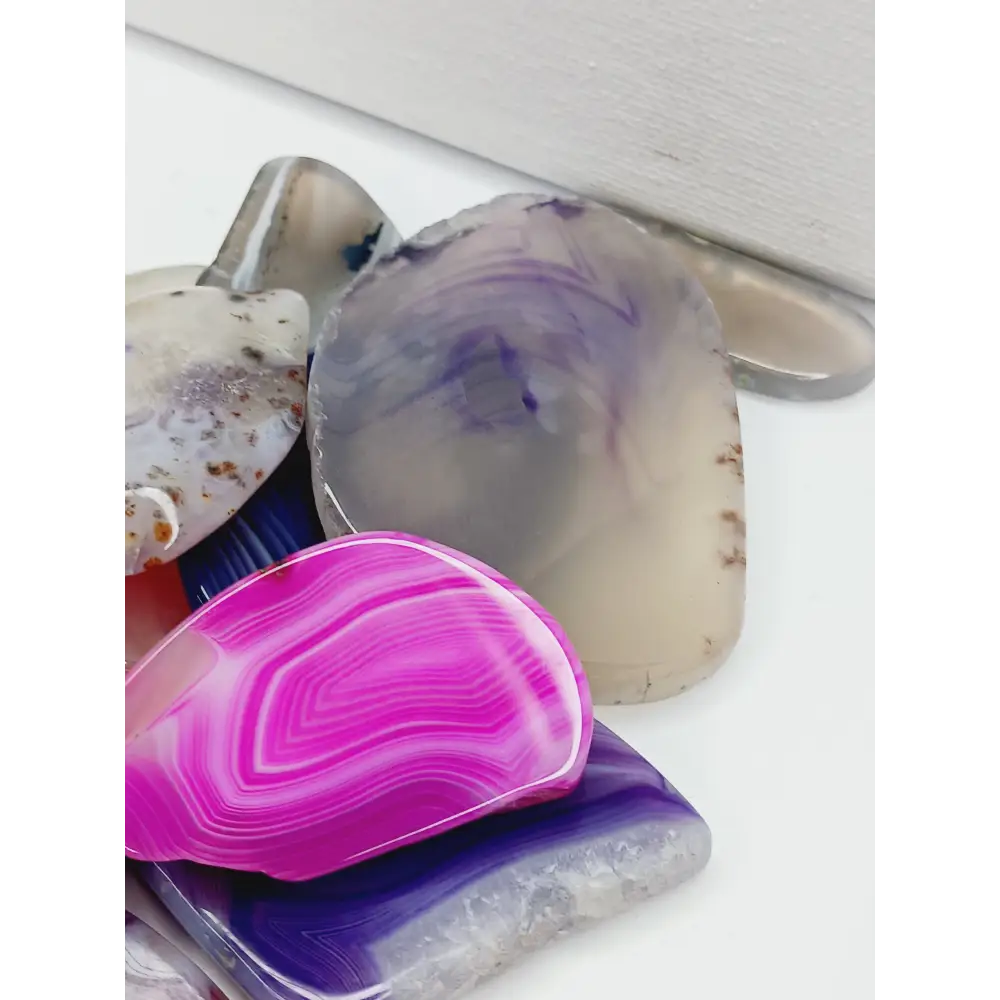 🌈✨ Colorful Agate Slab – Vibrant Energy and Creative Transformation 💎 - Carvings