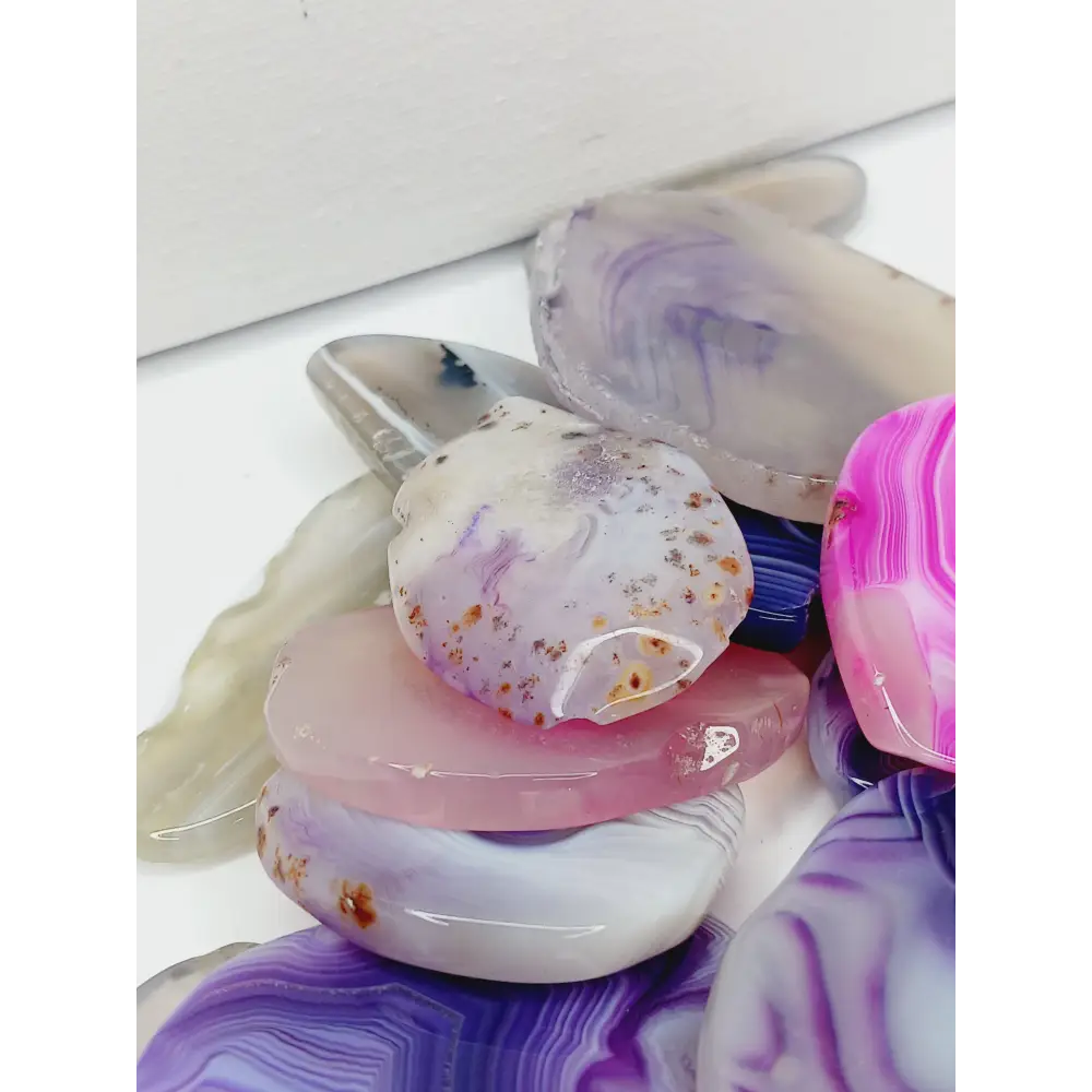 🌈✨ Colorful Agate Slab – Vibrant Energy and Creative Transformation 💎 - Carvings