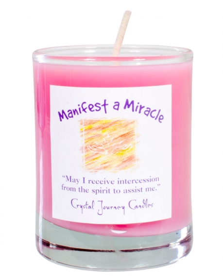 Harmonia Reiki Herbal Votive Candle - Manifest a Miracle - Candles & Accessories