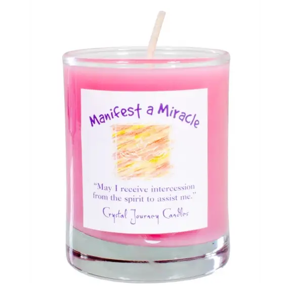 Harmonia Reiki Herbal Votive Candle - Manifest a Miracle - Candles & Accessories