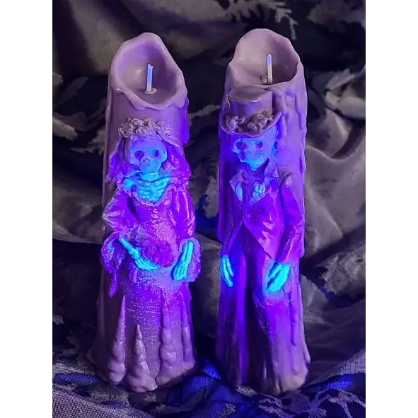 Dia De Muertos Corpse Couple Candles - Set of 2 - Herbal - Candles & Accessories