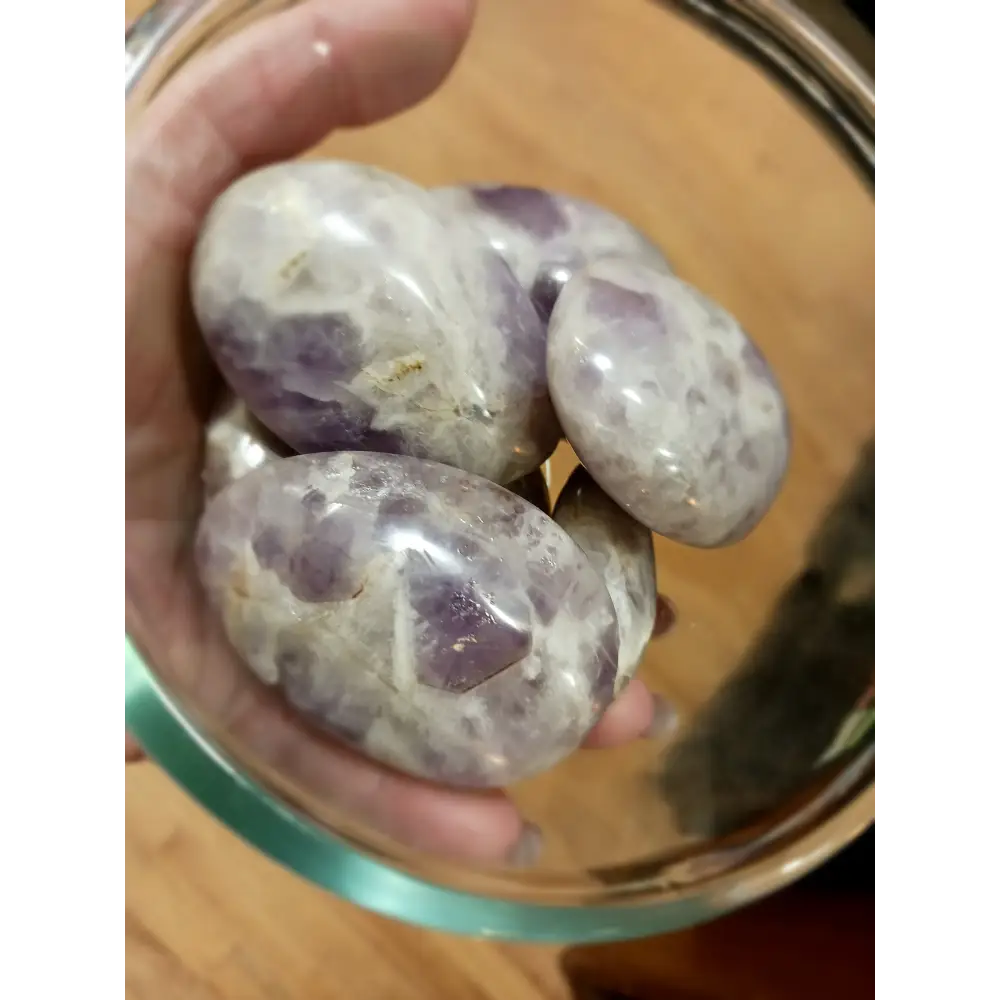 💜🌙 Dream Amethyst Palmstones (2’’ – 2.5’’) – Intuition Calm and Spiritual Clarity! 🌙💜