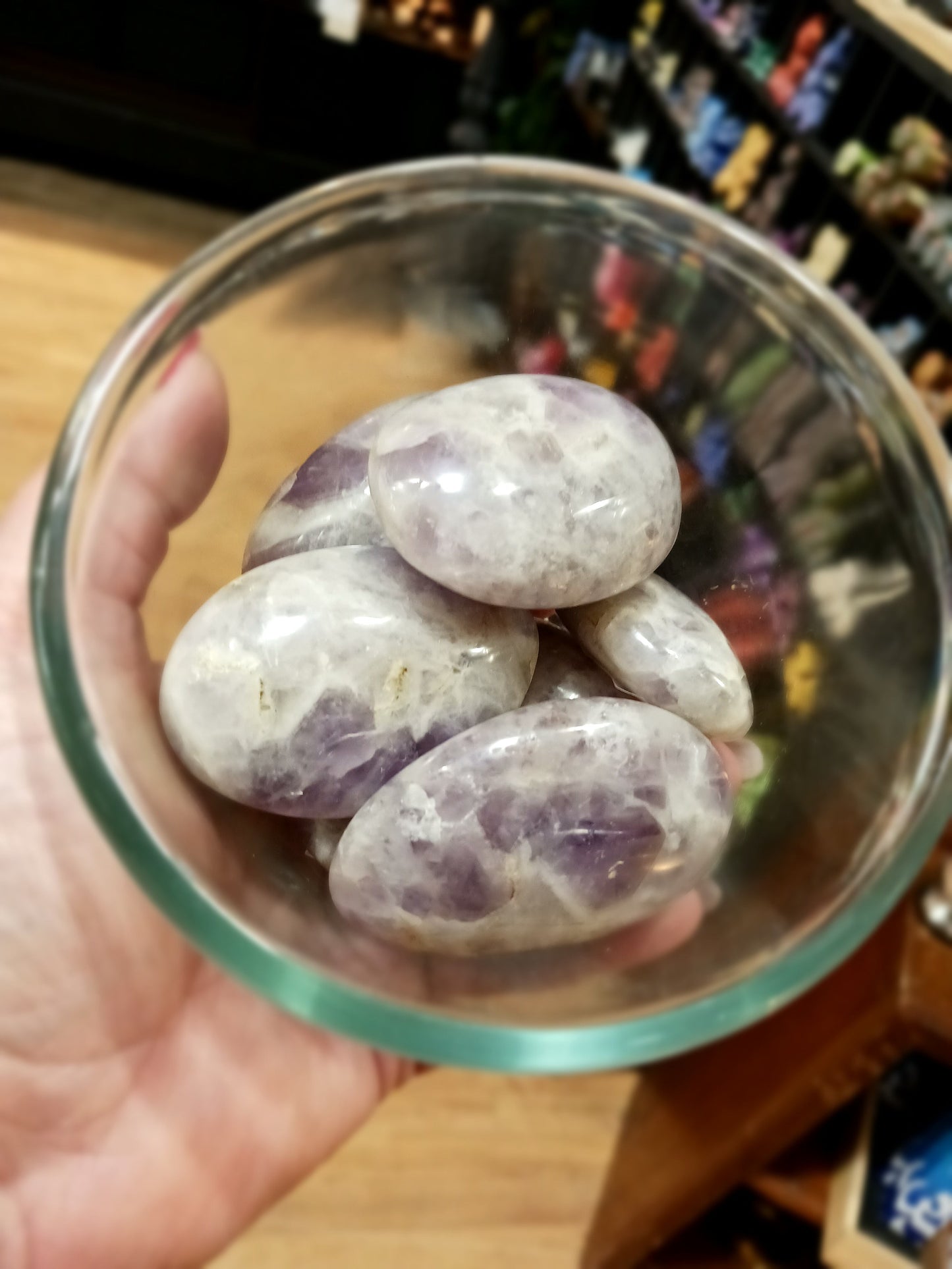 💜🌙 Dream Amethyst Palmstones (2’’ – 2.5’’) – Intuition Calm and Spiritual Clarity! 🌙💜