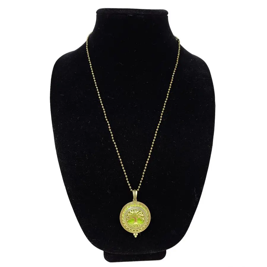 Aromatherapy Diffuser Necklace with Tree of Life Locket Design Pendant - Tree of Life - Jewelry