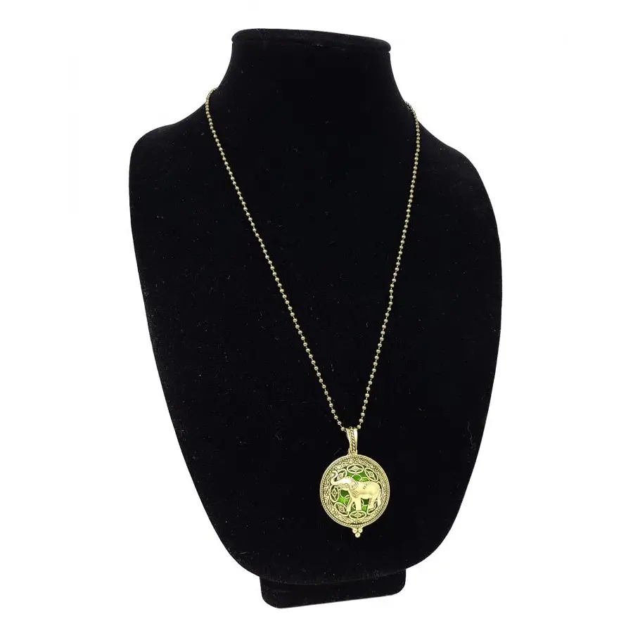 Aromatherapy Diffuser Necklace with Tree of Life Locket Design Pendant - Elephant - Jewelry