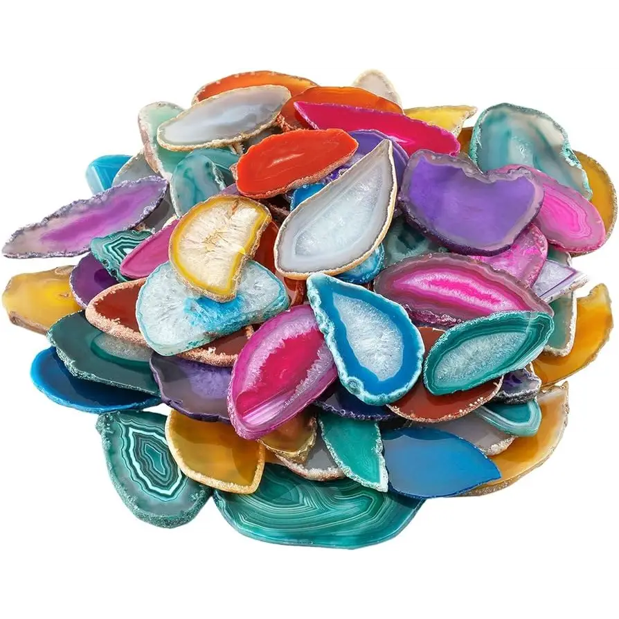 Dyed Agate Slabs- Assorted colors Lg. - Specimens
