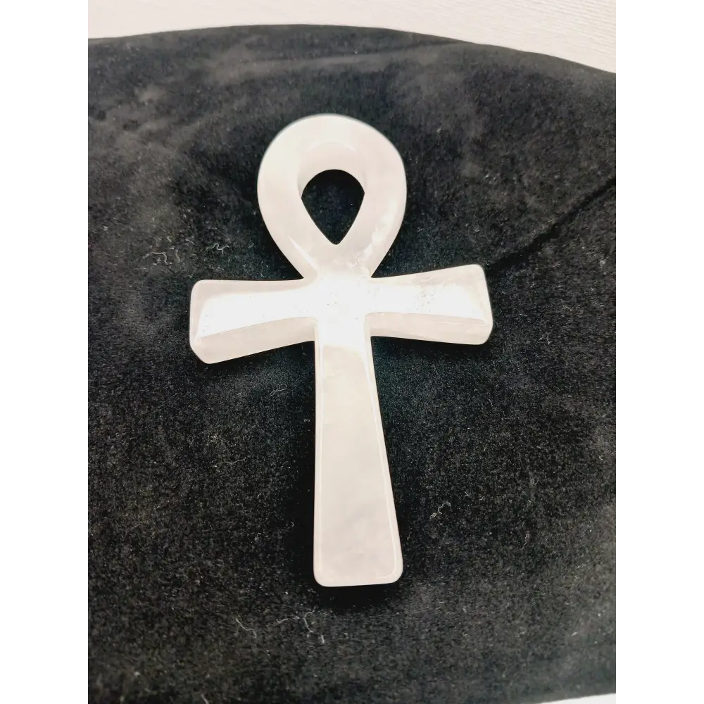 ๐โจ Egyptian Ankh Carvings 4โ4.5โโ โ Eternal Life Protection and Sacred Power ๐ - 2 - Rose Quartz - Carvings