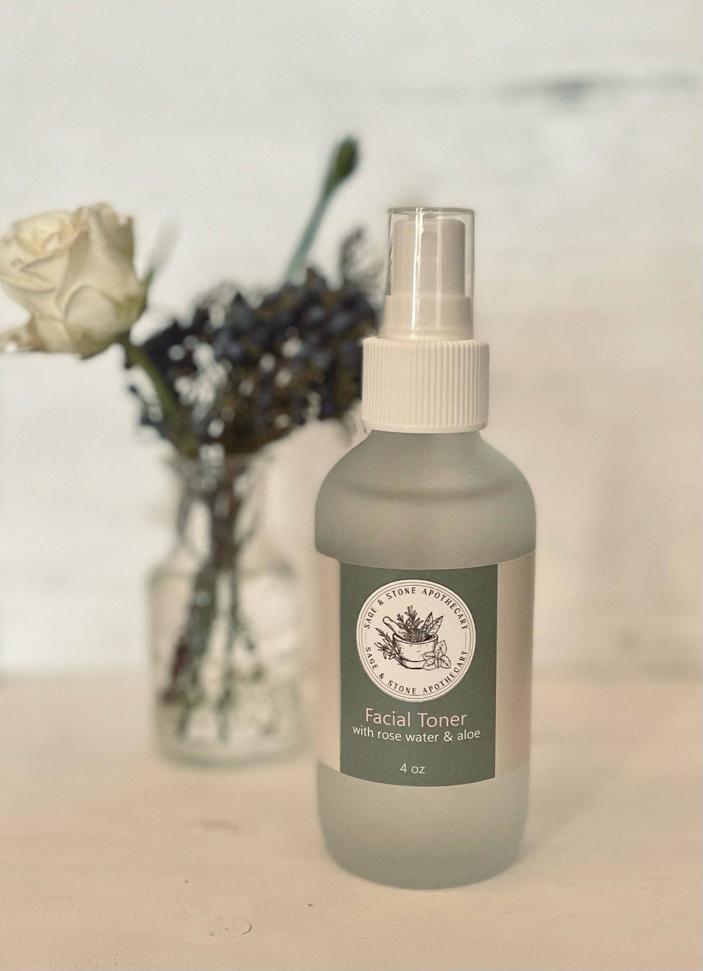 🌹💧 Facial Toner – Rose Water & Aloe for Radiant Refreshed Skin (4 oz) ✨