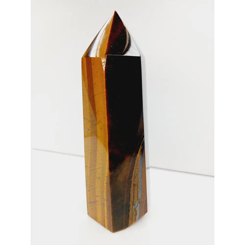 🟡🪨 Golden Tigers Eye Iron Tower – Strength Clarity and Grounded Confidence ✨ - 2 - 6.5’’ - Towers