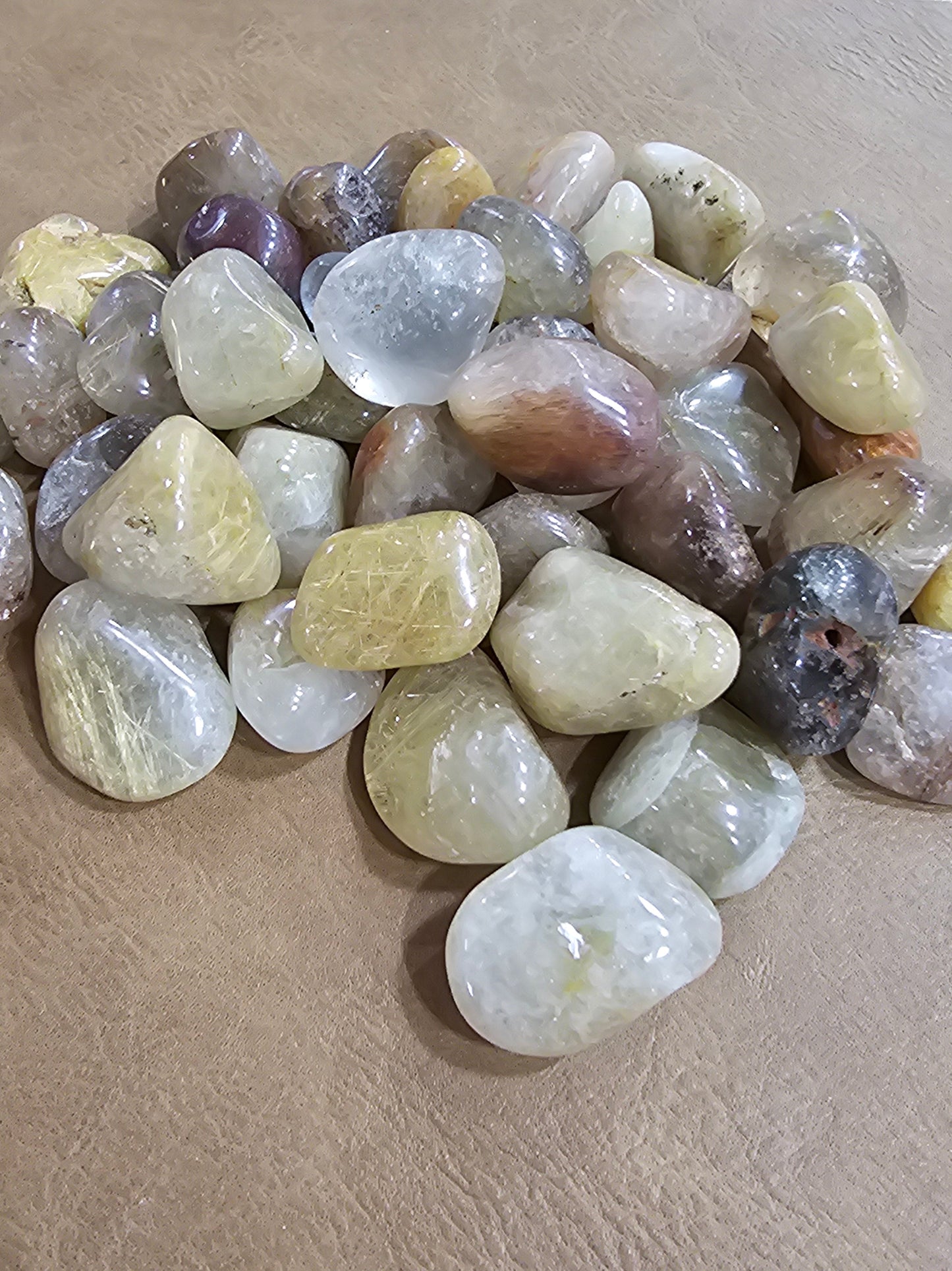 š§”⨠Gorgeous Copper Rutilated Quartz Tumbles ā Manifestation Clarity & Sparkling Magic! š - Tumbles