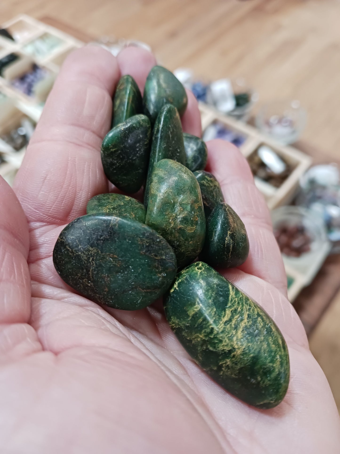 Green Zoisite Tumbles - Tumbles