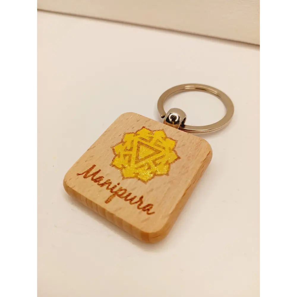 ๐ Handmade Wooden Chakra Keychains ๐ - Manipura - Solar Plexus