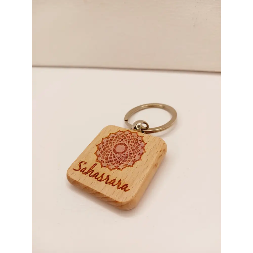 ๐ Handmade Wooden Chakra Keychains ๐ - Sahasrara - Crown Chakra
