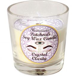 Soy votive candles with embedded gemstones, displayed on a white background. Perfect for intention setting, crystal energy, and sacred ambiance.