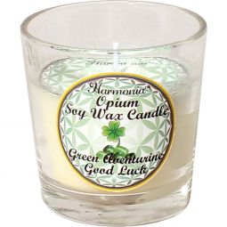Soy votive candles with embedded gemstones, displayed on a white background. Perfect for intention setting, crystal energy, and sacred ambiance.