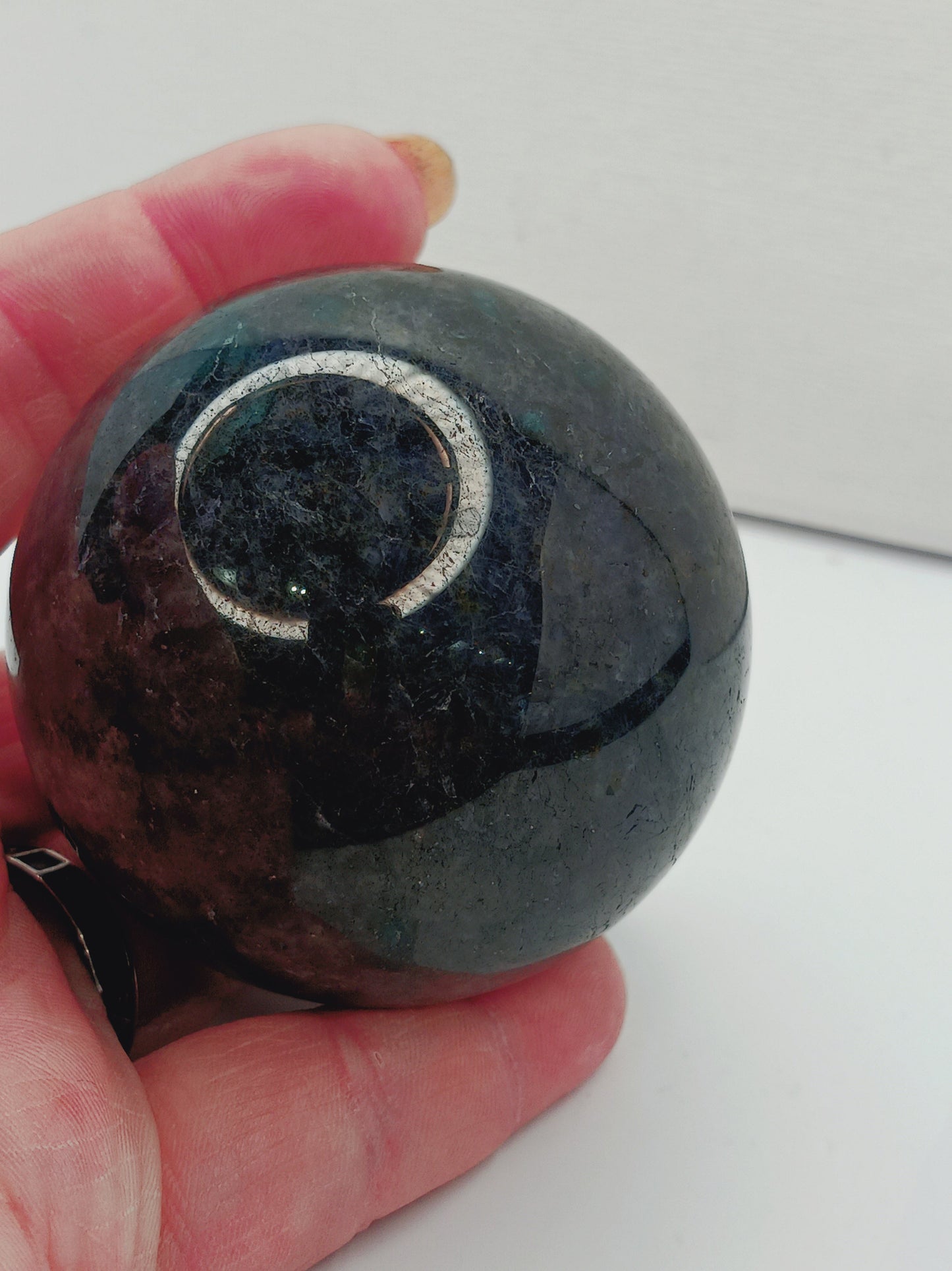 💙💚 Iolite & Emerald Sphere – Intuitive Insight & Heart-Centered Abundance! ✨ - Spheres