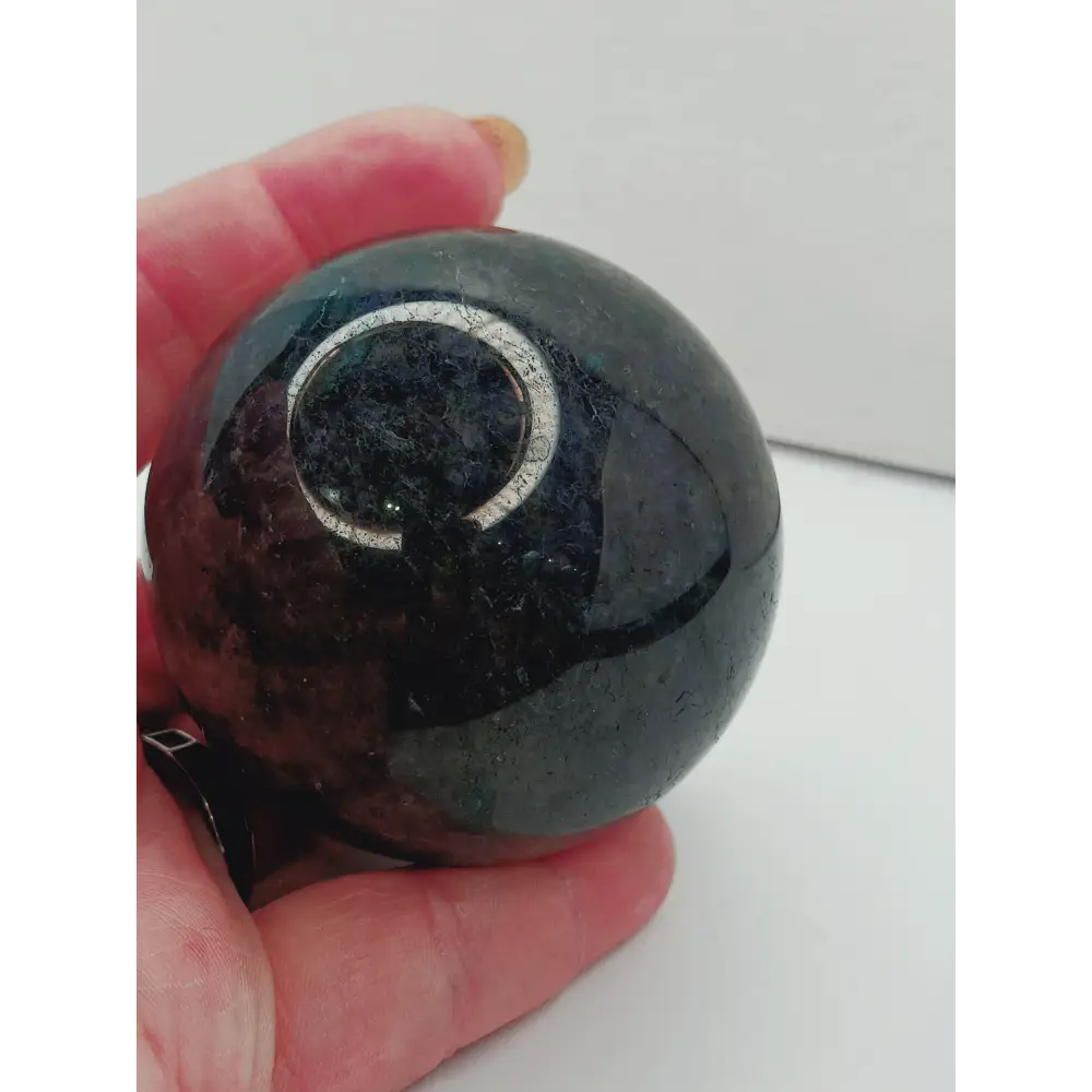 💙💚 Iolite & Emerald Sphere – Intuitive Insight & Heart-Centered Abundance! ✨ - Spheres