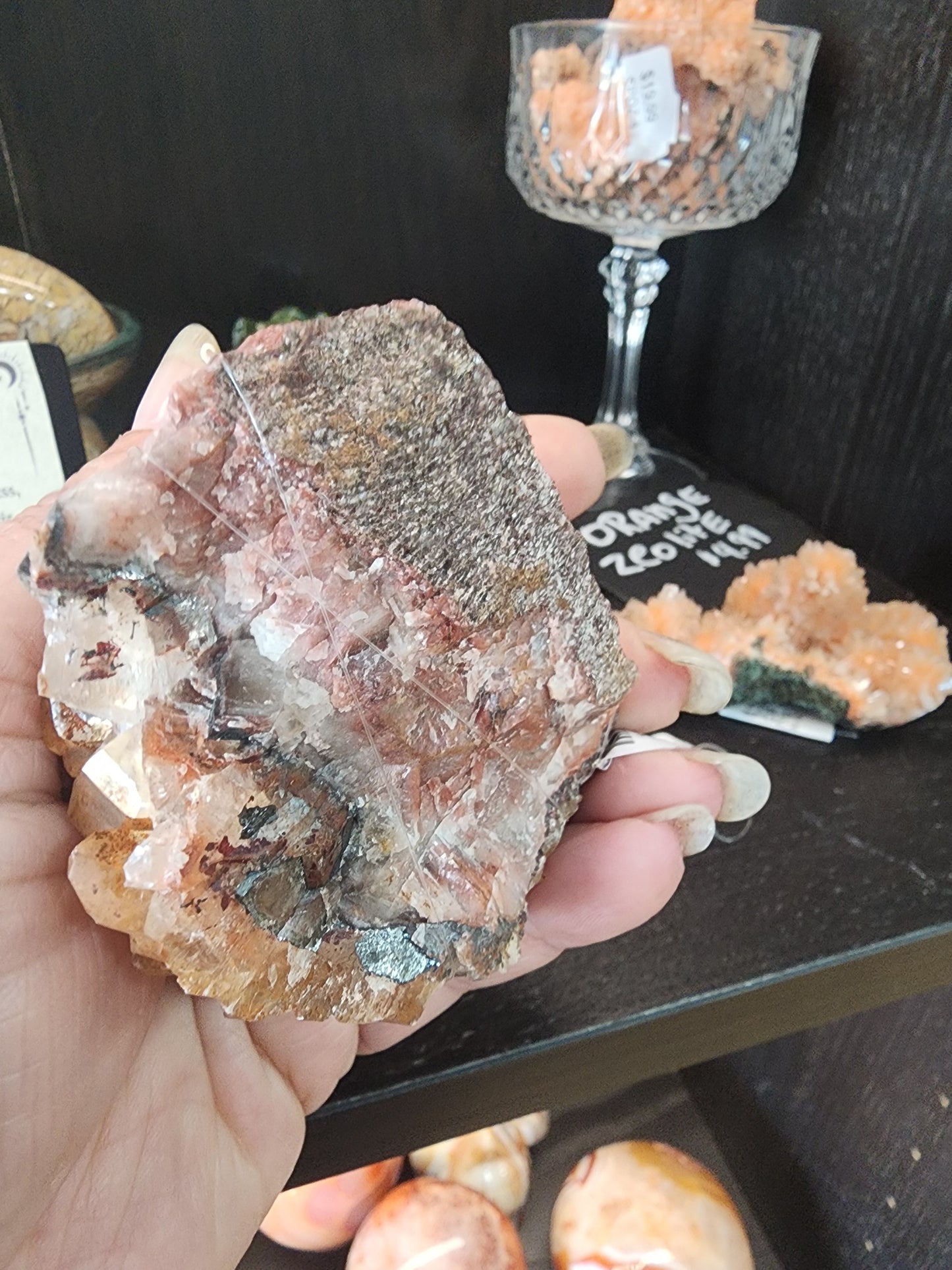 šÆš“ Lambian Citrine on Red Calcite Matrix ā Manifestation Vitality & Earthy Abundance! ⨠- Specimens