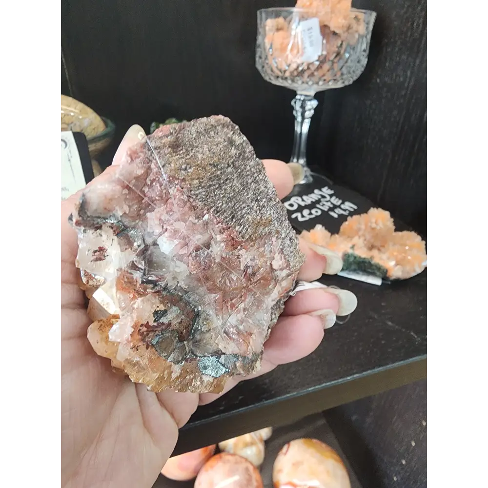šÆš“ Lambian Citrine on Red Calcite Matrix ā Manifestation Vitality & Earthy Abundance! ⨠- Specimens