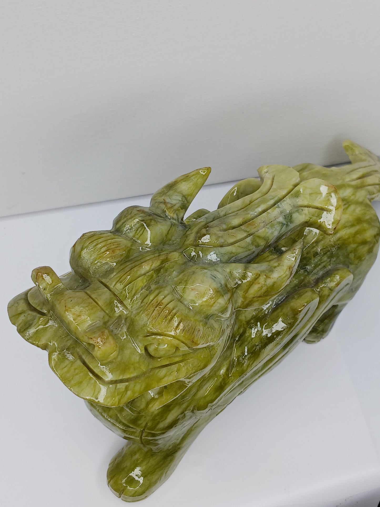 🐉💰 Large Pixiu Money Dragon 9.5 Inch – Luck Protection and New Beginnings ✨ - Carvings