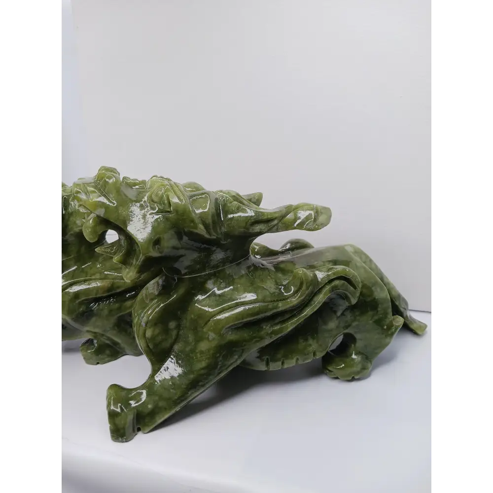 🐉💰 Large Pixiu Money Dragon Pair 8.5 x 5.25 Inch – Wealth Protection and Good Fortune ✨ - Carvings