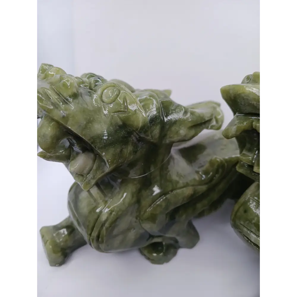 🐉💰 Large Pixiu Money Dragon Pair 8.5 x 5.25 Inch – Wealth Protection and Good Fortune ✨ - Carvings