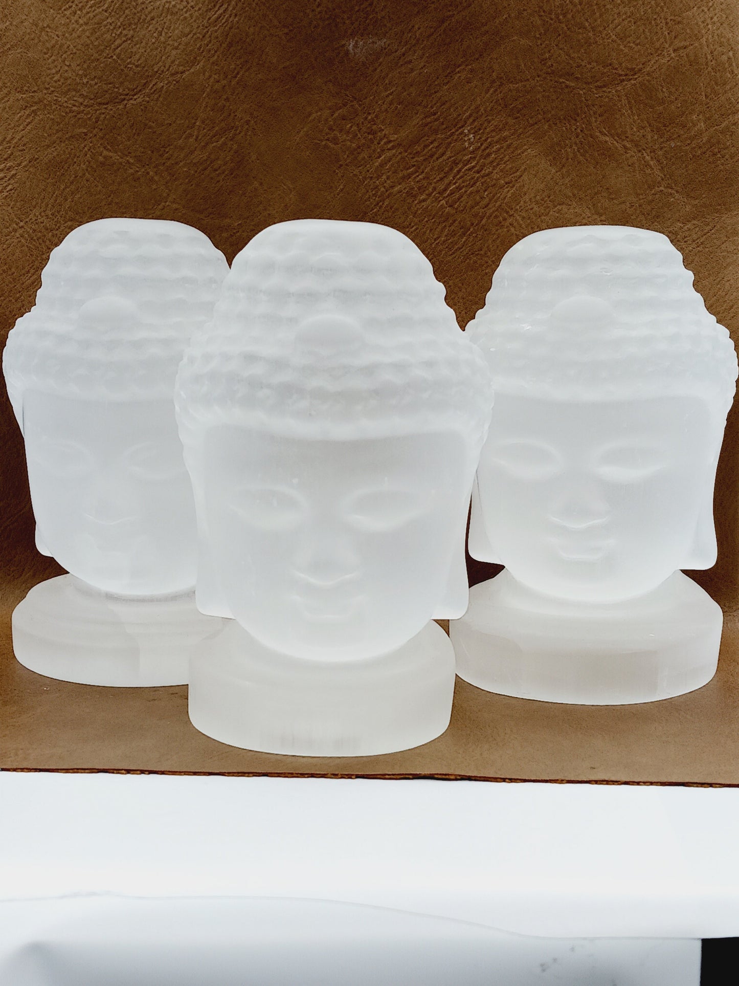 š¤āØ Large Selenite Buddha Head Carving ā Enlightenment Serenity and High-Vibrational Clarity! š§ - Carvings