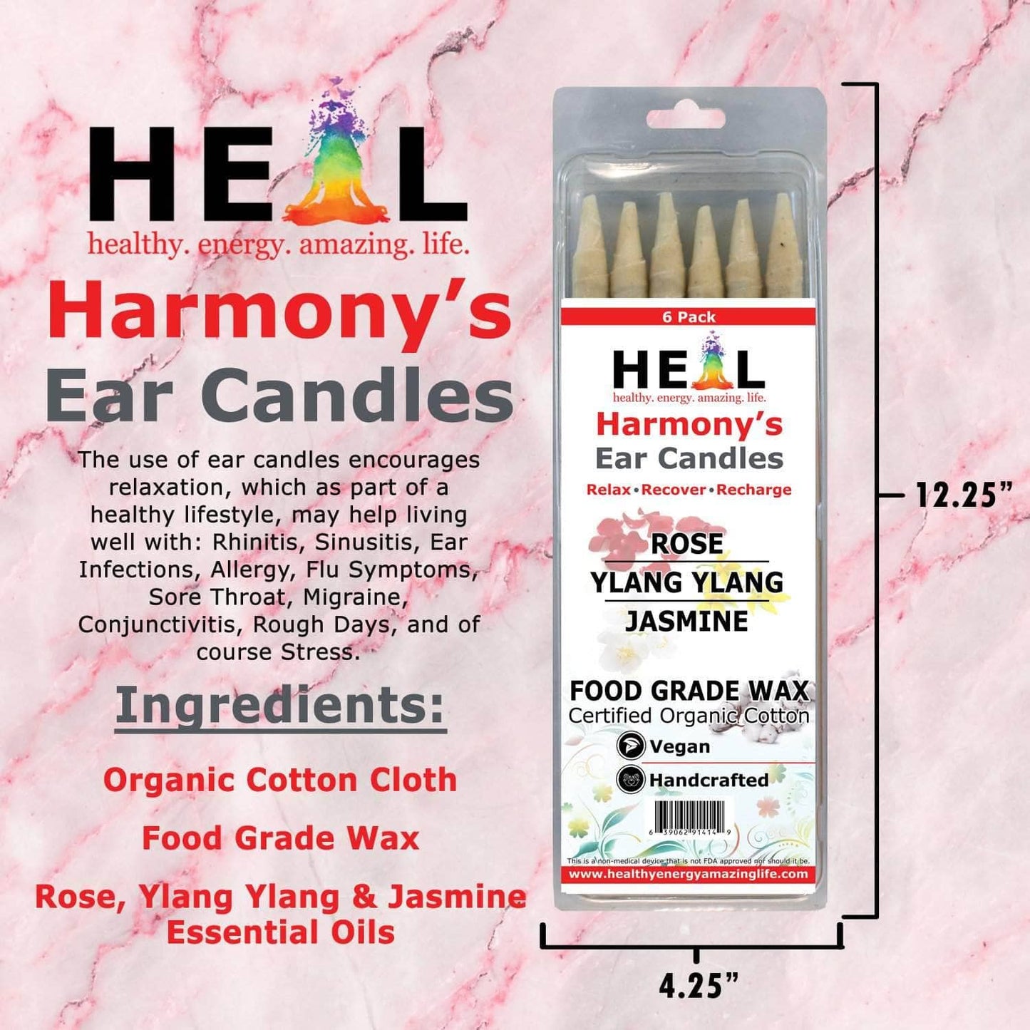 🕯️💗 Love Ear Candles by Doc Harmony – 2-Pack – Heart-Centered Relaxation & Self-Care! ✨ - Candles & Accessories