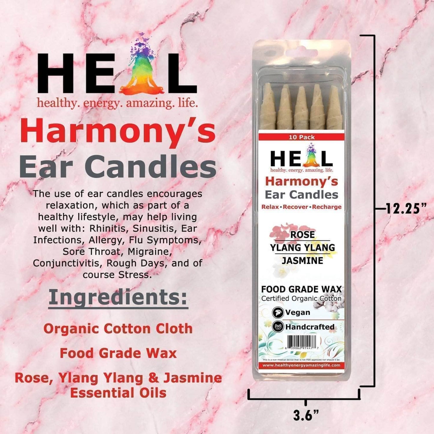 🕯️💗 Love Ear Candles by Doc Harmony – 2-Pack – Heart-Centered Relaxation & Self-Care! ✨ - Candles & Accessories