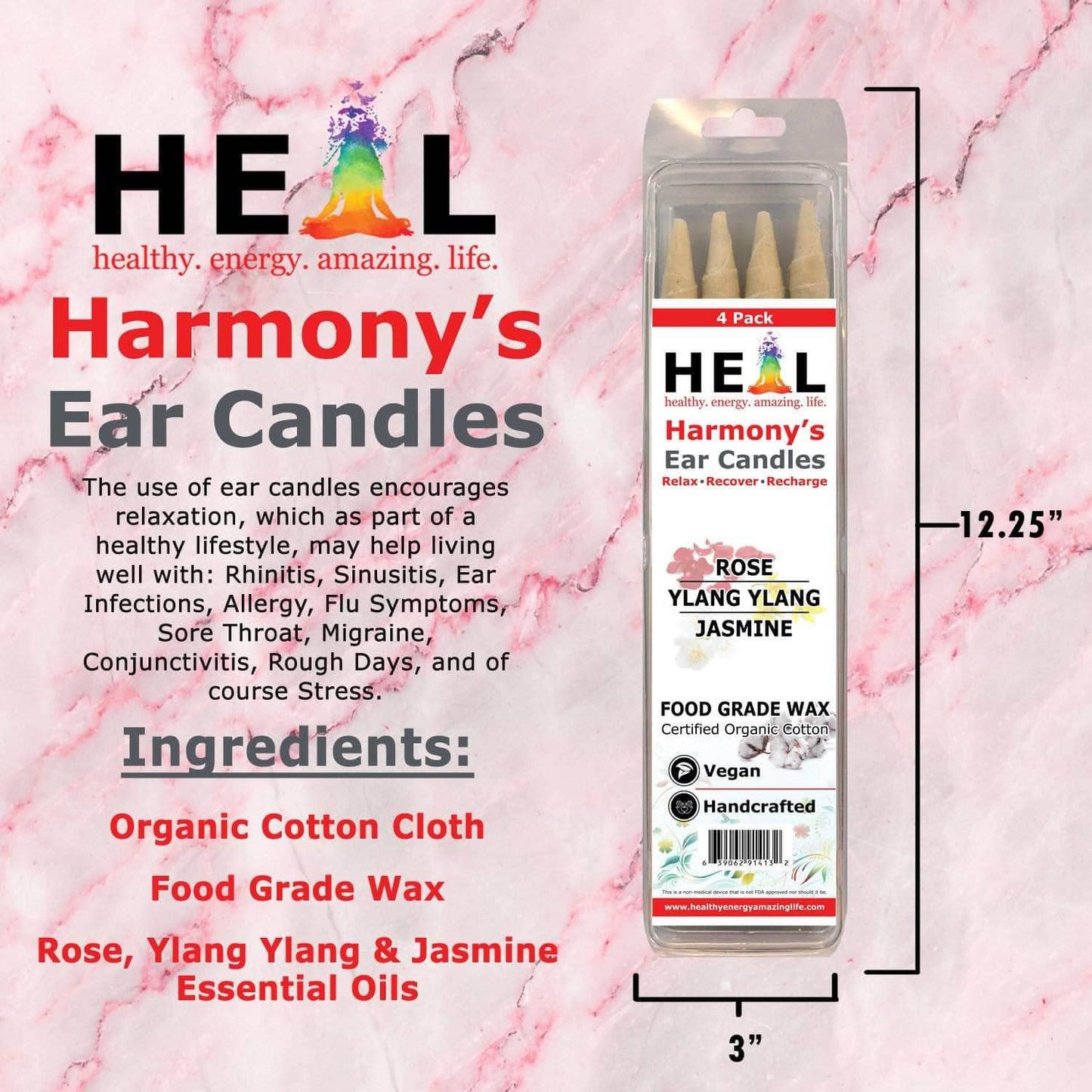 🕯️💗 Love Ear Candles by Doc Harmony – 2-Pack – Heart-Centered Relaxation & Self-Care! ✨ - Candles & Accessories