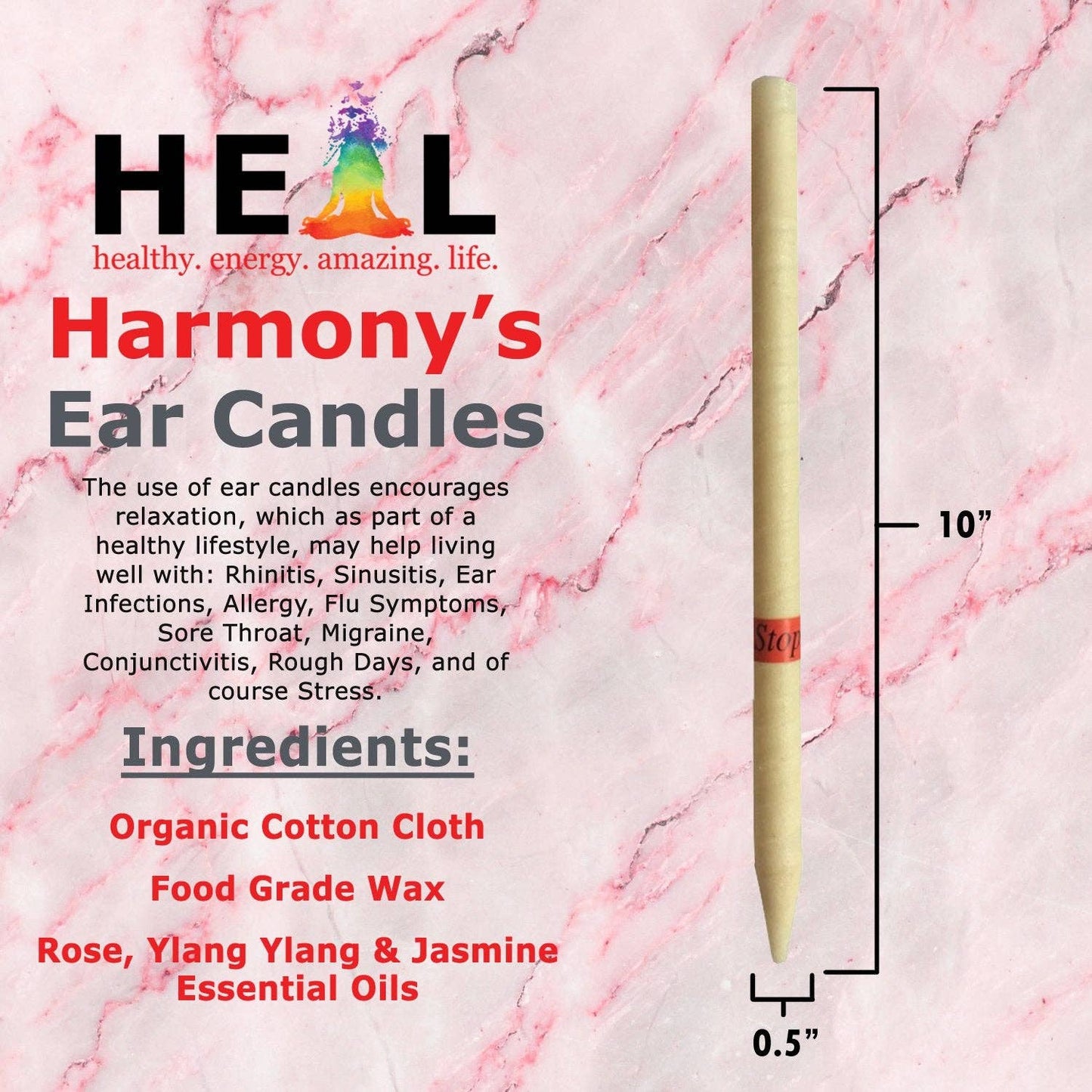 🕯️💗 Love Ear Candles by Doc Harmony – 2-Pack – Heart-Centered Relaxation & Self-Care! ✨ - Candles & Accessories