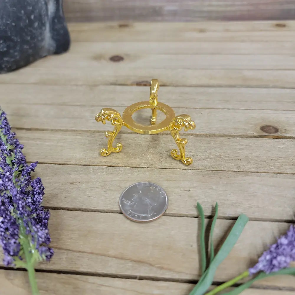 Metal Sphere Stands - Medium Brass Colored Stand - STANDS