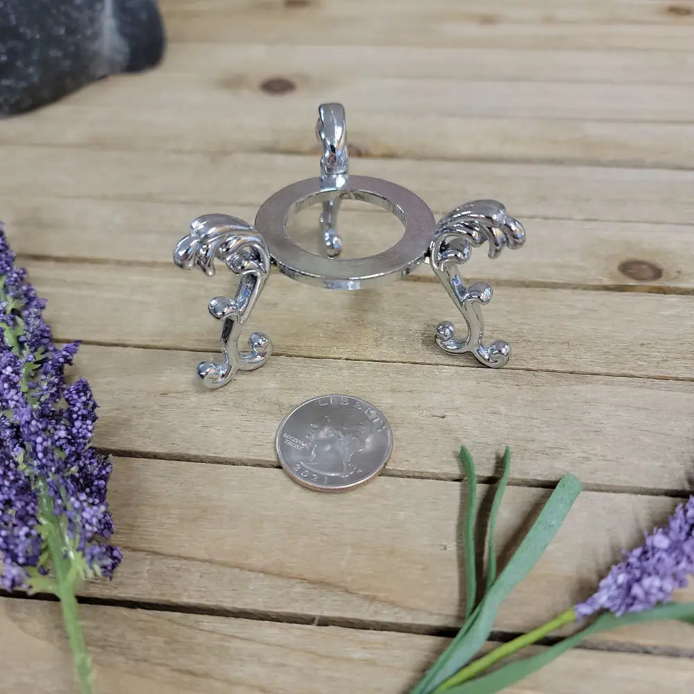 Metal Sphere Stands - Large Silver Colored Stand - STANDS