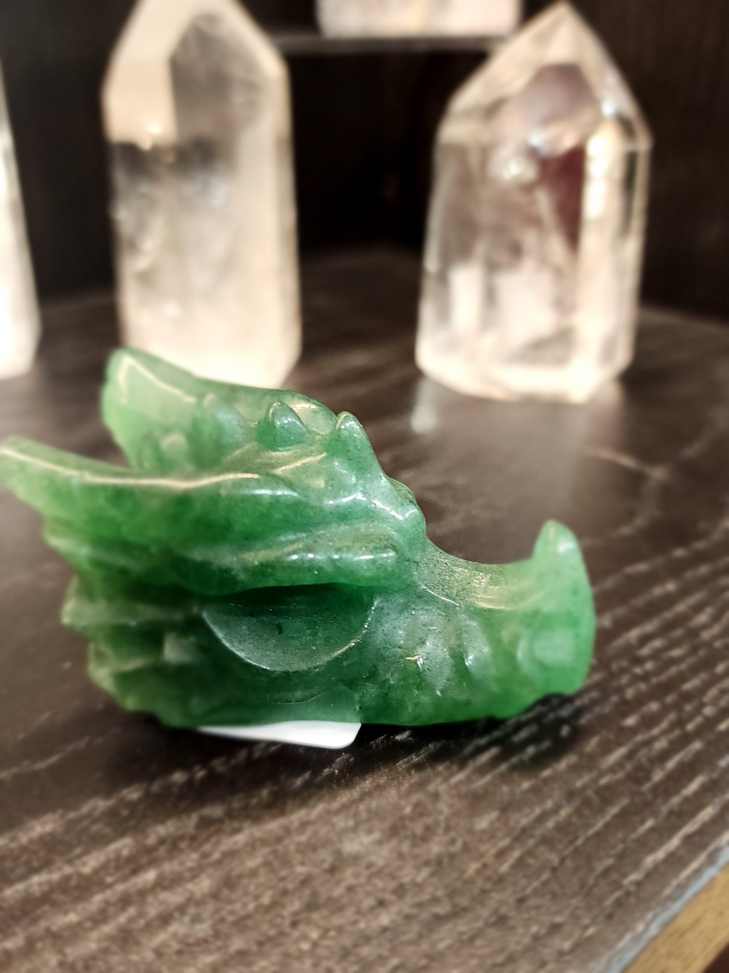 🐉✨ Mixed Material Crystal Dragon Heads – 3’’ – Mystical Guardians & Unique Energy Blends! 🌈 - Green Aventurine