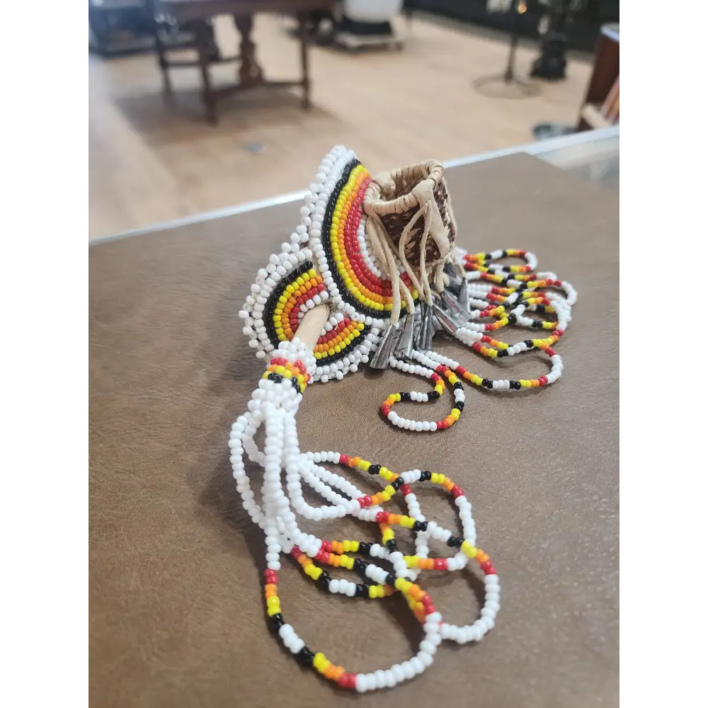 🧺✨ Native American Beaded Hair Pin with Basket Design – Tradition Artistry & Boho Spirit! 🌈 - Jewelry